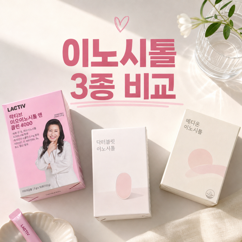 이노시톨 어떤걸 골라야 할까? 락티브 / 닥터블릿 / 메디온 비교 후기