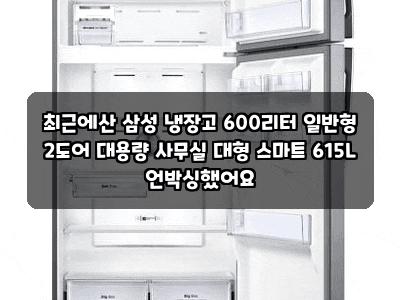 최근에산 삼성 냉장고 600리터 일반형 2도어 대용량 사무실 대형 스마트 615L 언박싱했어요