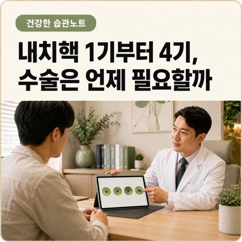 내치핵 1기·2기·3기·4기 차이, 수술은 언제 필요할까