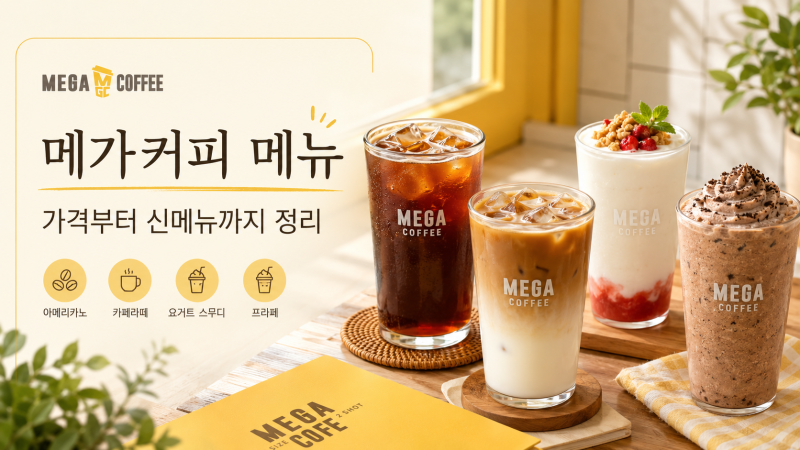 메가커피 메뉴 뭐가 맛있을까? 신메뉴부터 가격까지 한눈에 정리
