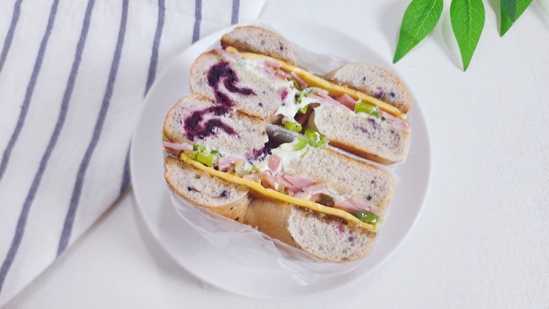 베이글 샌드위치 만드는법 대파 크림치즈 만들기 베이글 맛있게 먹는법 레시피