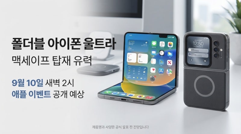 폴더블 아이폰 울트라 출시일 스펙 총정리｜맥세이프 탑재 유력, 사전예약은 언제?