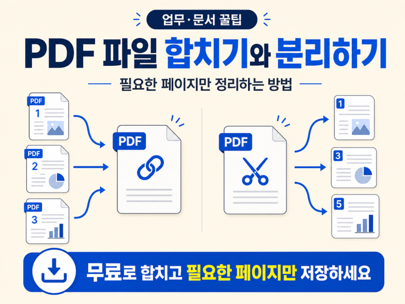 PDF 파일 합치기와 분리하기｜필요한 페이지만 정리하는 방법