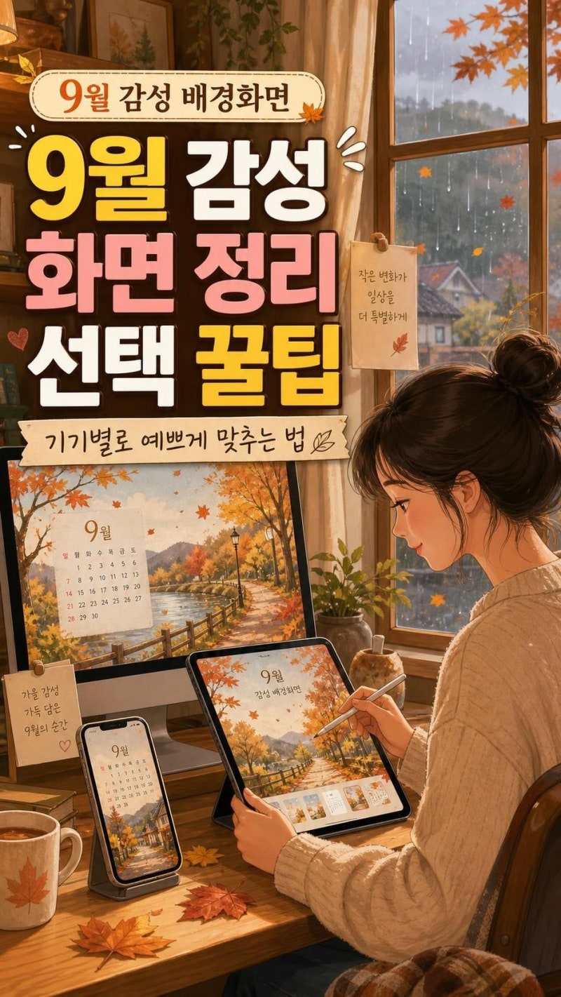 9월 배경화면 고르는 법: 핸드폰·아이패드·PC까지 가을 감성으로 정리하기