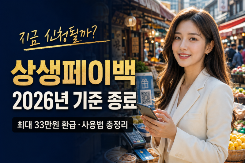 상생페이백 지금 신청 가능할까? 2026년 기준 종료·최대 33만 원 환급과 온누리 사용법 총정리