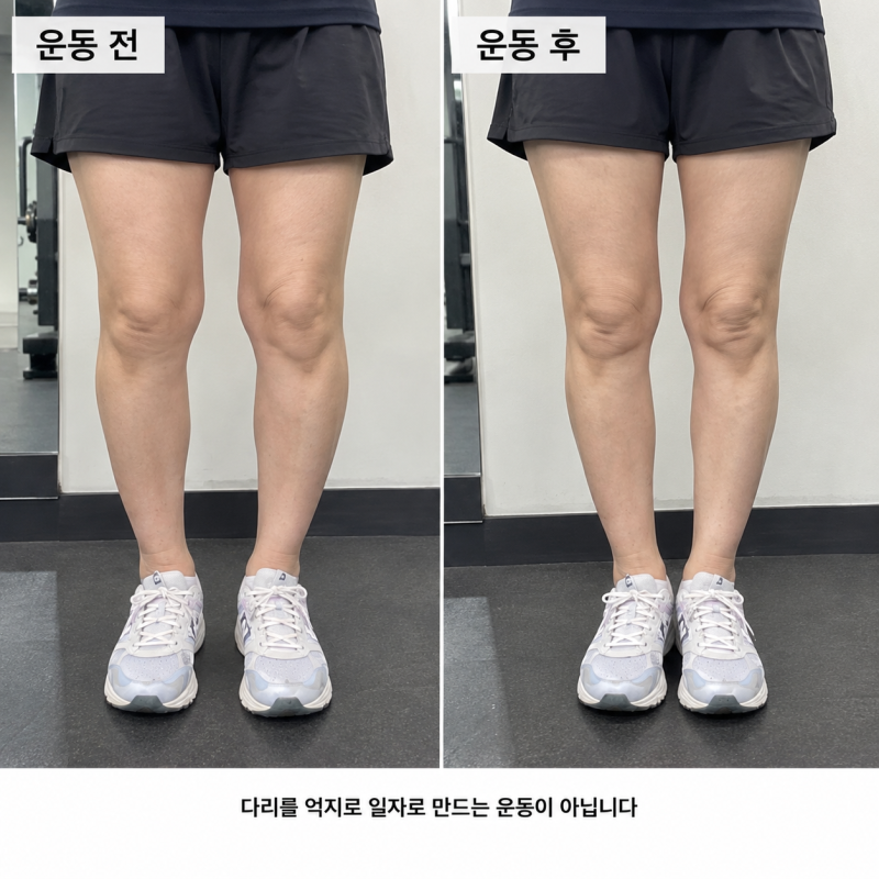 대구 오다리 교정PT 50대 60대 중년 여성 O자 다리, 운동으로 어디까지 좋아질까?