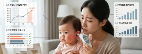 아기 돌발진 증상과 열꽃 특징, 3일 고열 후 온몸 발진 돌치레 대처법