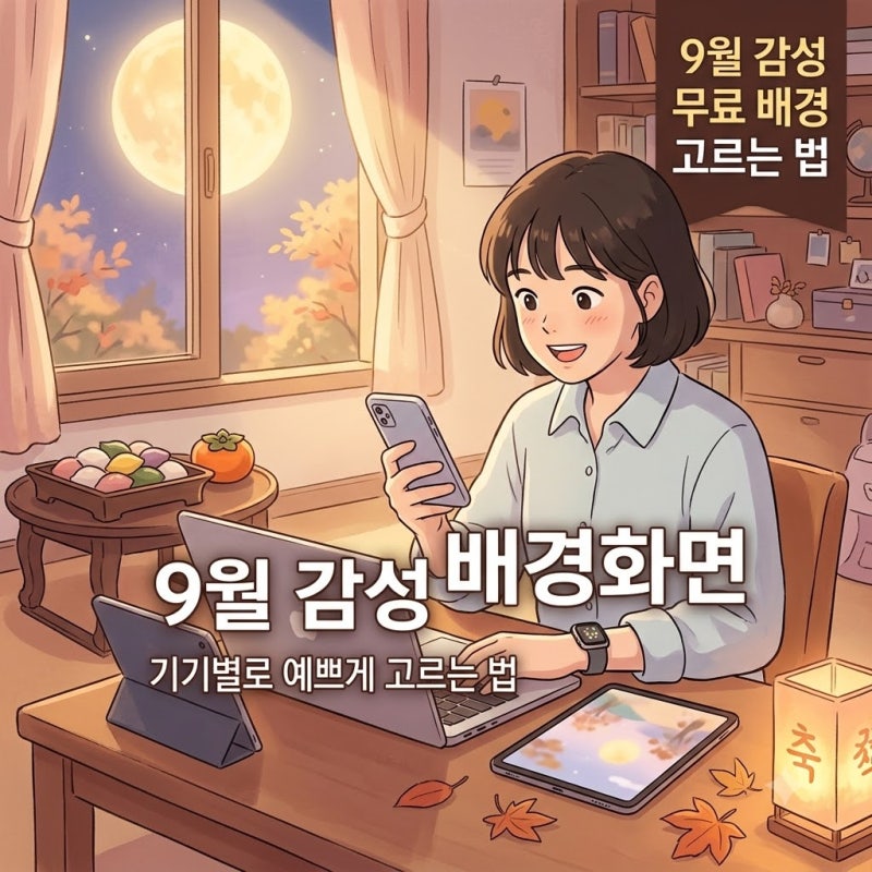 2026년 9월 배경화면 고르기 전에 볼 체크리스트: 추석 감성부터 기기별 사이즈까지