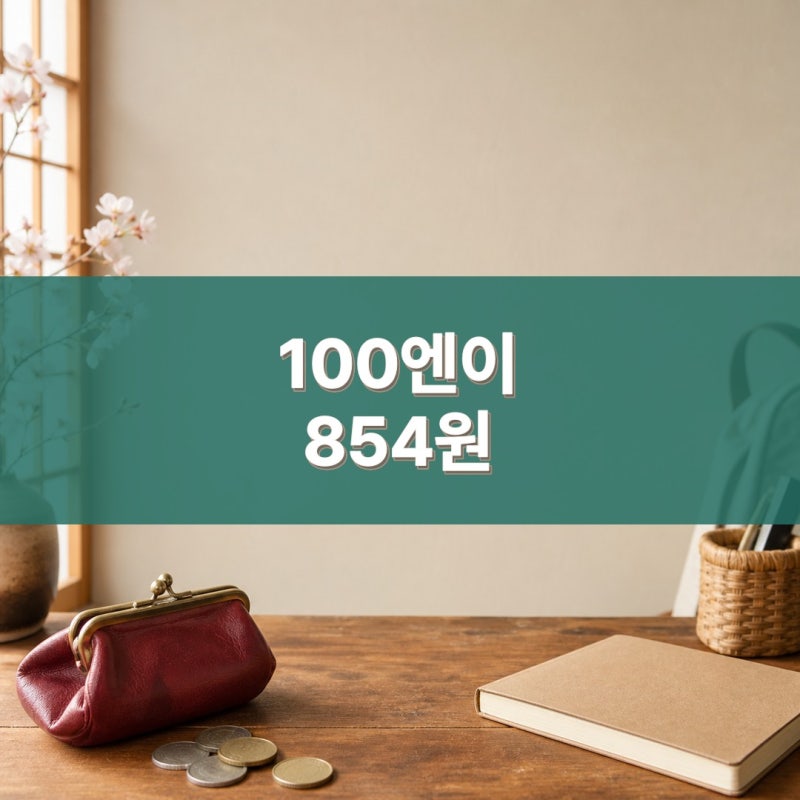 100엔이 854원인데 일본 엔화 원 환율 계산하면 왜 다를까