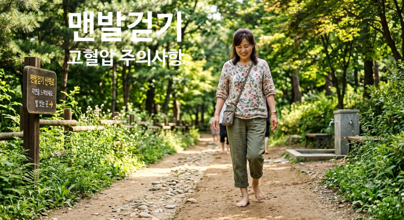 맨발걷기 고혈압 효과와 주의점 3가지, 혈압약 복용자 주의사항 7가지