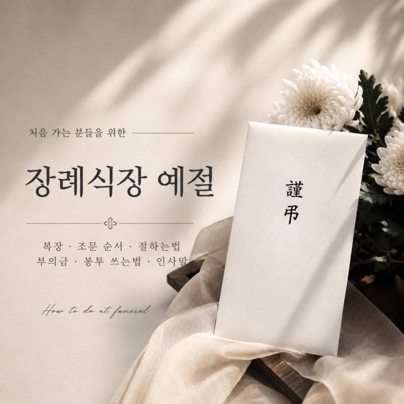 장례식장 예절 처음이라면 | 복장·조문 순서·절하는법·부의금 봉투 쓰는법