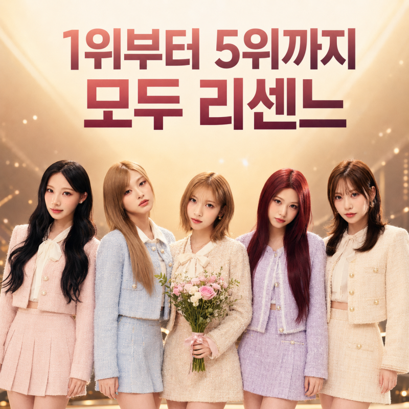 1위부터 5위까지 모두 리센느 9월 브랜드평판
