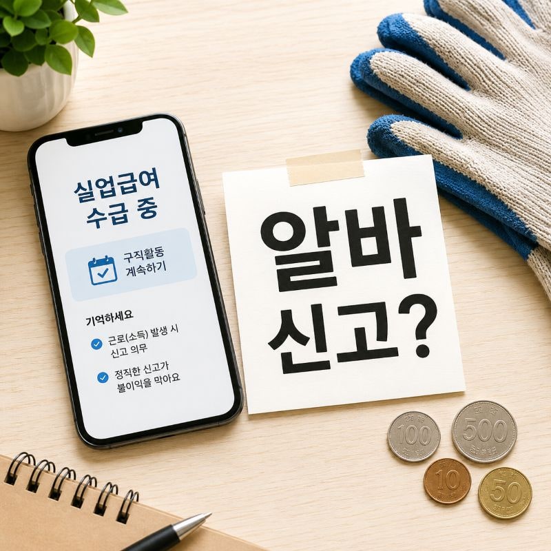실업급여 받는 중 알바해도 될까, 하루 일용직·작은 부업수익도 그냥 넘기면 안 됐습니다