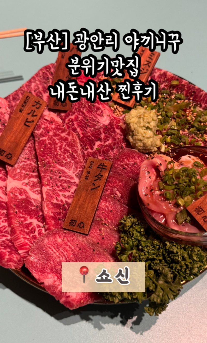 부산 광안리 : 분위기 좋은 술집 / 일본 감성 데이트 맛집 / 야끼니꾸 [쇼신]