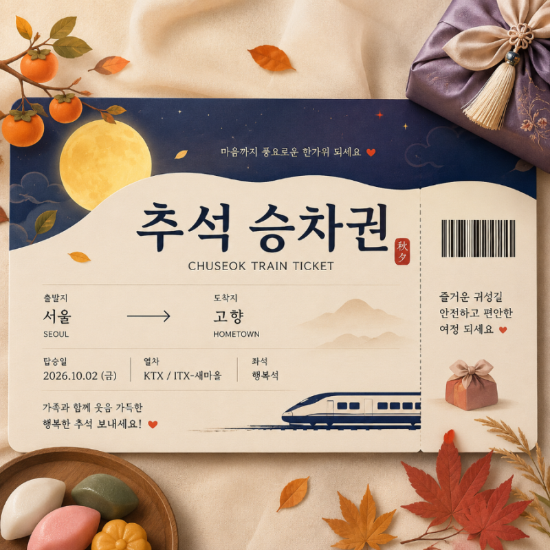 2026 추석 KTX 기차표 예매 일정과 꿀팁｜꼭 알아야할 명절 승차권 주의사항