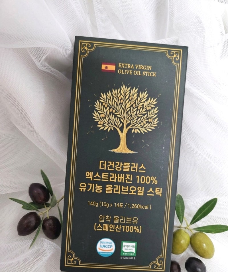 [더건강플러스] 엑스트라버진 유기농 올리브오일 스틱 섭취 후기 (공복 올리브유 먹는법 추....