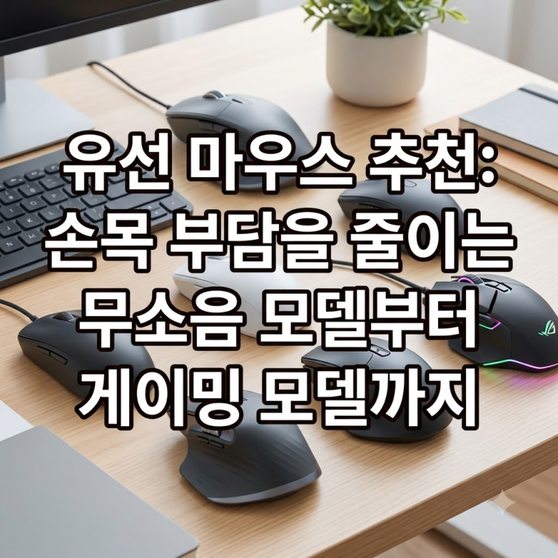 유선 마우스 추천 손목 부담을 줄이는 무소음부터 게이밍 모델까지