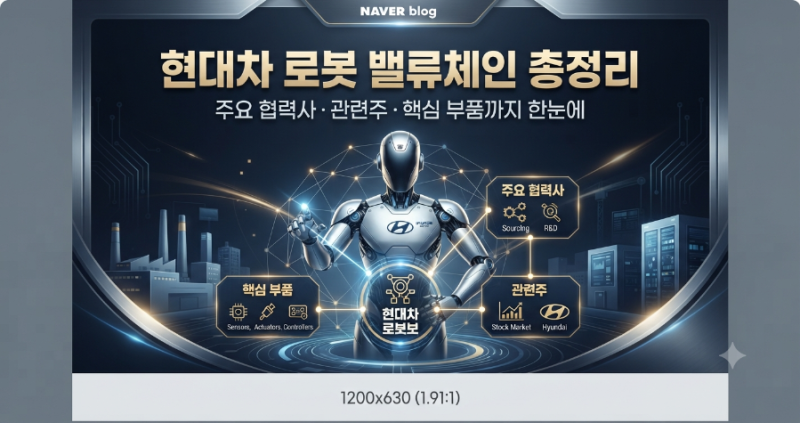 현대차 로봇 밸류체인 총정리｜주요 협력사·관련주·핵심 부품까지 한눈에
