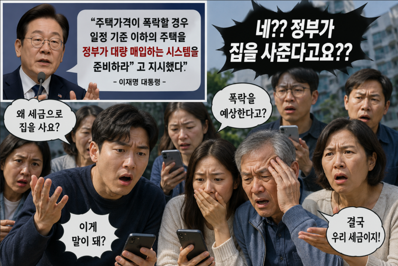 “집값 폭락하면 정부가 사준다?”이재명 대통령의 발언 / 참 어이가 없습니다.