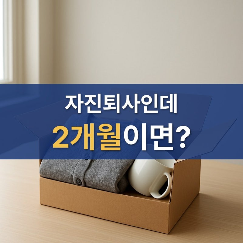 "자진퇴사면 한 푼도 못 받는다"더니 2개월이면 갈린다 자진퇴사실업급여 신청절차 뭐가 다....