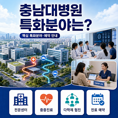 충남대병원 특화분야는?｜진료과·예약·의뢰서 안내