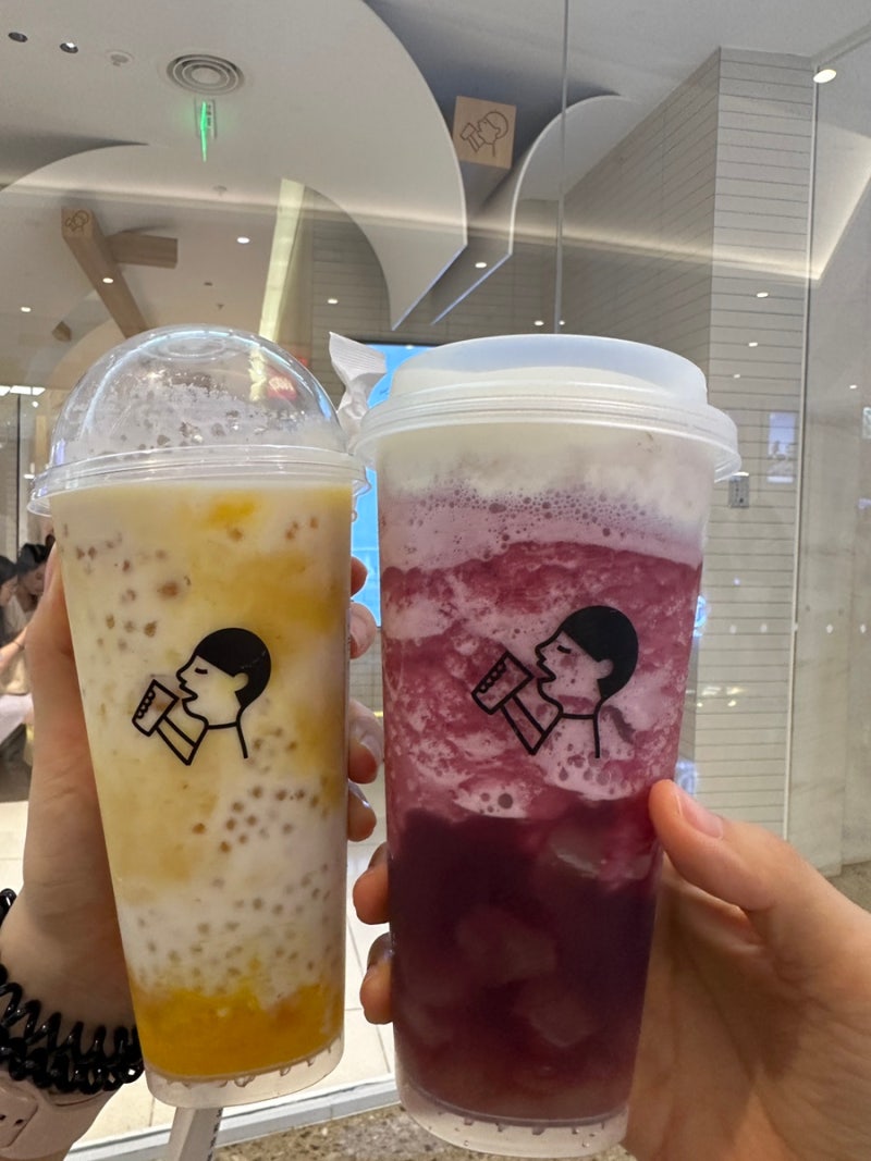 칭다오 헤이티 HEYTEA 믹스몰 완샹청 주소 위치 고덕지도 메뉴 추천 망고사고티 치즈폼 포도티