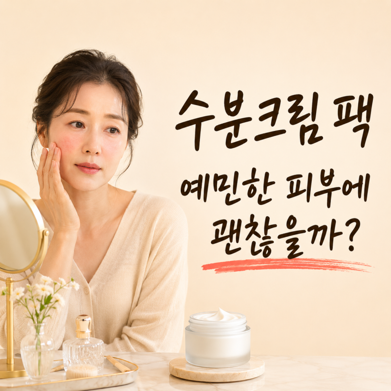 수분크림 팩 활용법, 갑자기 예민해진 피부 진정 홈케어