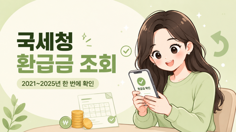 [국세청 환급금] 2021~2025년 한 번에 확인하는 법 알려드려요! 9월 11일까지