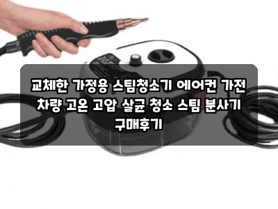 교체한 가정용 스팀청소기 에어컨 가전 차량 고온 고압 살균 청소 스팀 분사기 구매후기