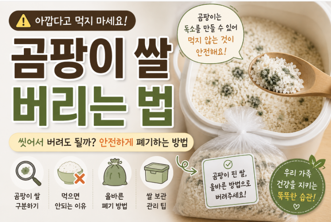 곰팡이 쌀 버리는 법, 음식물 쓰레기로 버려도 될까?