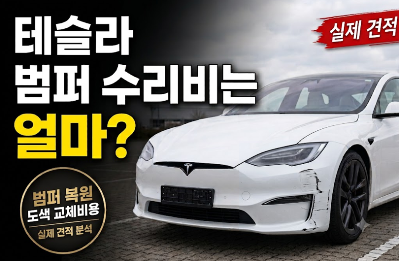 테슬라 범퍼 수리비는 얼마?