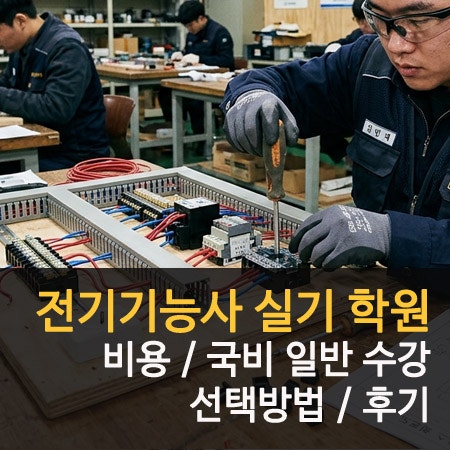 전기기능사 실기 학원 비용 및 주말반 국비지원 후기 차이