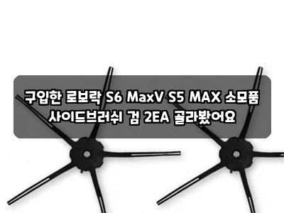 구입한 로보락 S6 MaxV S5 MAX 소모품 사이드브러쉬 검 2EA 골라봤어요
