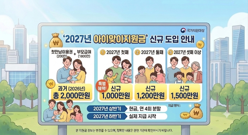 2027년 출산지원금 이것만 보면 됨 총정리 (그래서 얼마가 달라지는데?!)