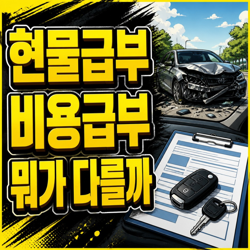 운전자보험 변호사선임 특약, 현물급부와 비용급부 조건 차이