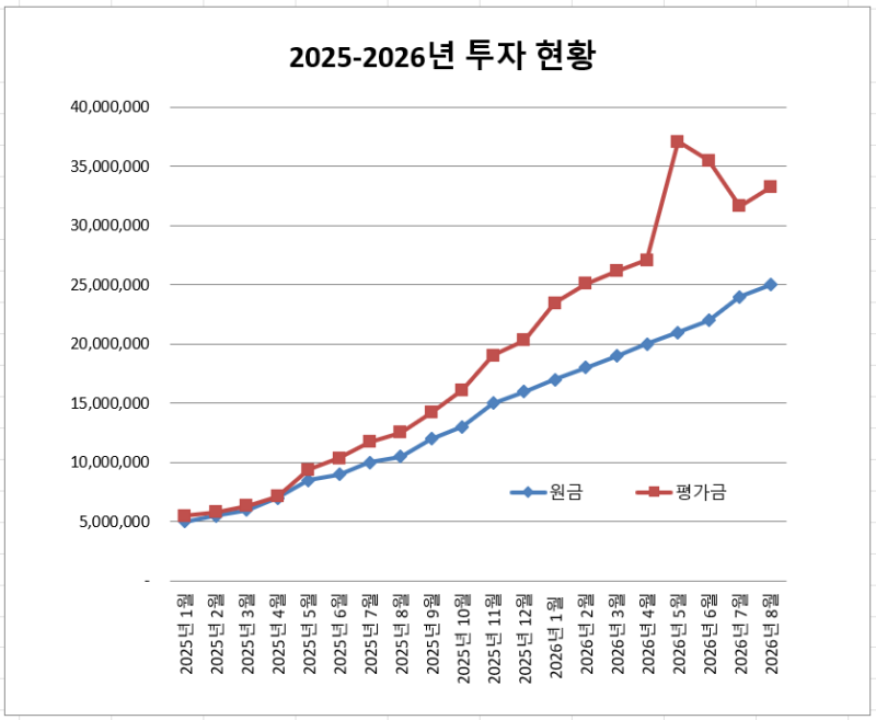 매달 100만원씩 넣고 있는 주식계좌 보고서 2026.09.02