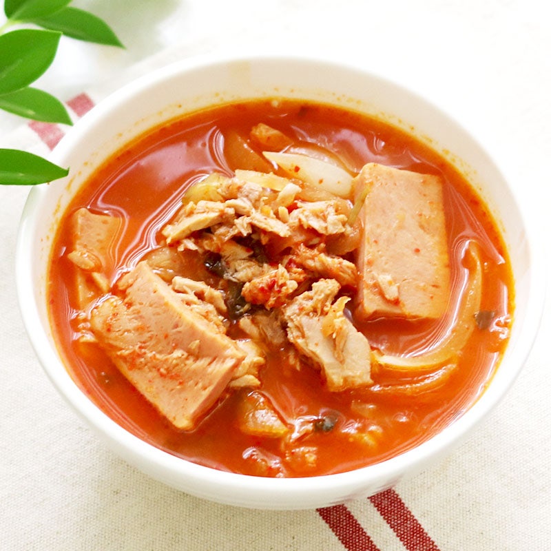 참치 김치찌개 레시피, 스팸 넣고 재료 한꺼번에 넣고 끓이는법