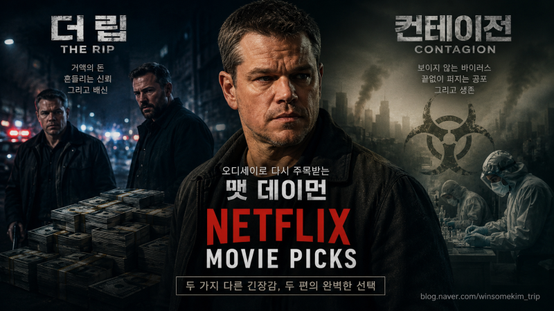 요즘 대작 《오디세이》로 핫한 맷 데이먼넷플릭스에서 다시 만난 《더 립》 & 《컨테이젼》