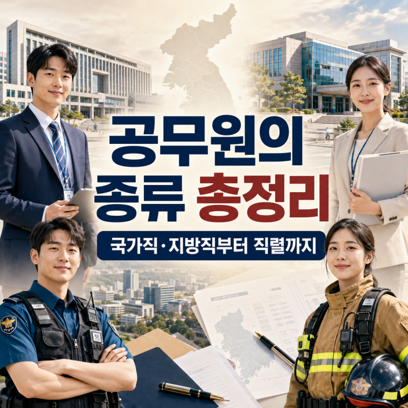 공무원의 종류 총정리｜국가직·지방직·일반직·특정직 차이
