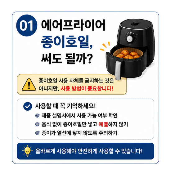 에어프라이어 종이호일 써도 될까? 잘못 쓰면 화재 위험, 사용법 총정리
