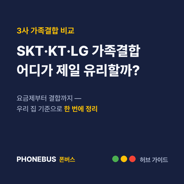 SKT·KT·LG 가족결합, 어디가 제일 유리할까? — 요금제부터 결합까지 한 번에 정리