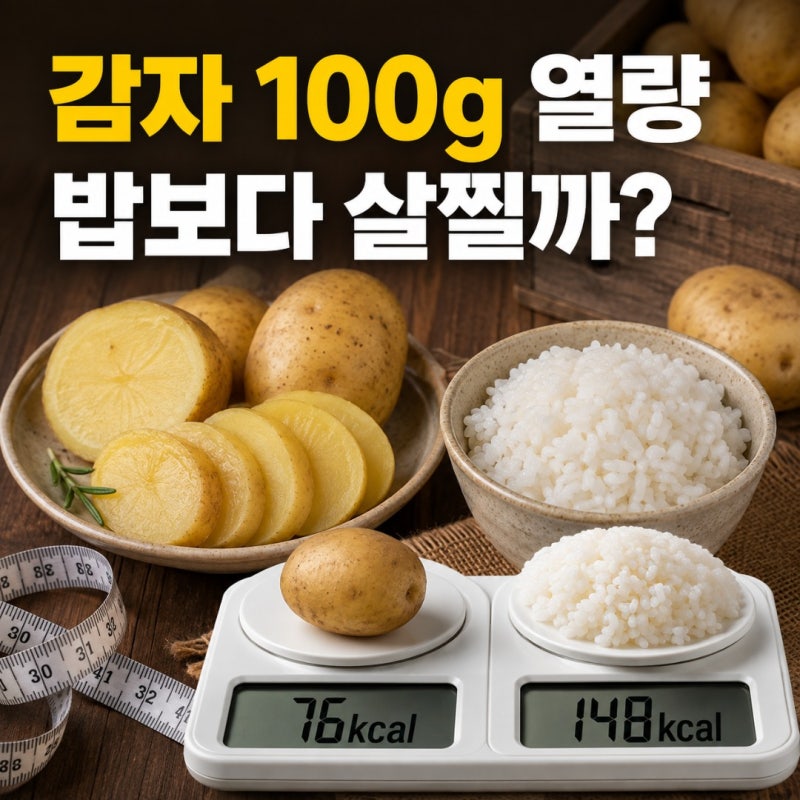 감자 효능, 밥보다 살찔까? 100g 열량과 혈당을 가르는 조리법