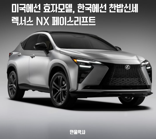 미국에선 줄 서서 사는데 한국에선 찬밥? 렉서스 NX 페이스리프트 어떻게 바뀌었나?