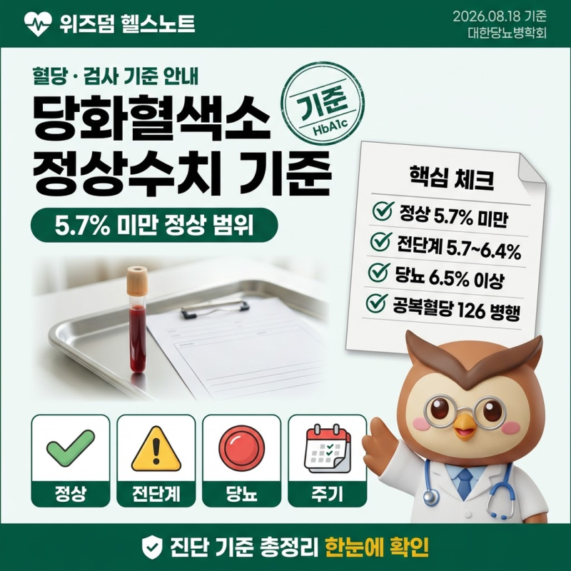 당화혈색소검사 총정리 (정상수치·당뇨병 전단계·진단기준·검사비용)