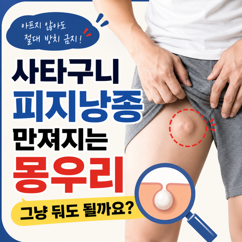 사타구니 피지낭종 만져지는 몽우리 그냥 둬도 될까요?