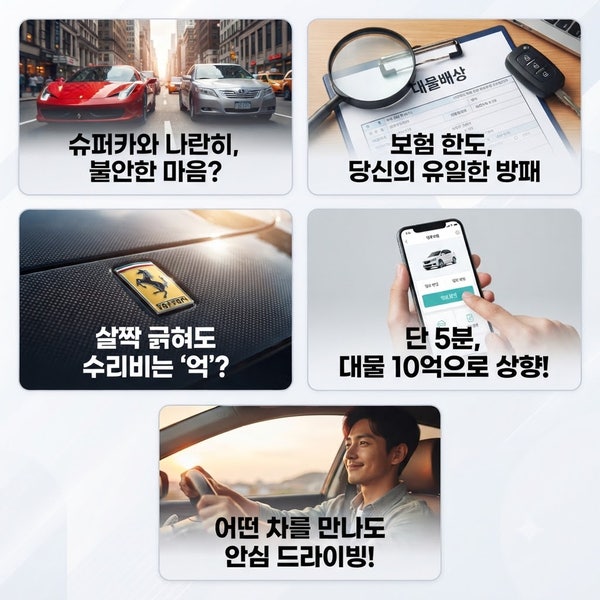 페라리와 '쿵' 했다면? 내 자동차보험으로 어디까지 해결될까?