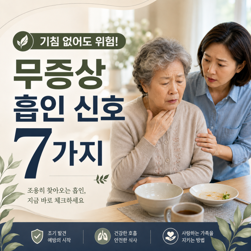 치매 어르신 기침이 없어도 위험합니다, ‘무증상 흡인’ 확인해야 할 신호 7가지