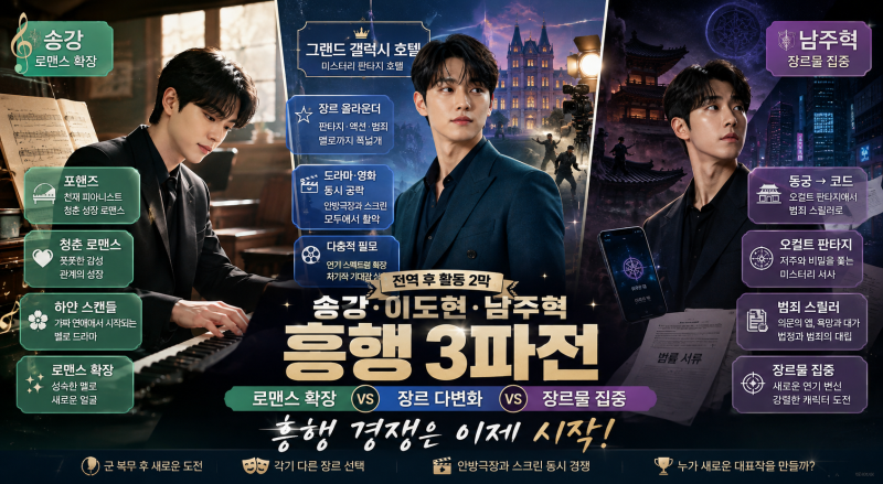 송강, 이도현, 남주혁, 전역 후 흥행 3파전, ‘소년에서 남자로’ 주목받는 핵심 이유