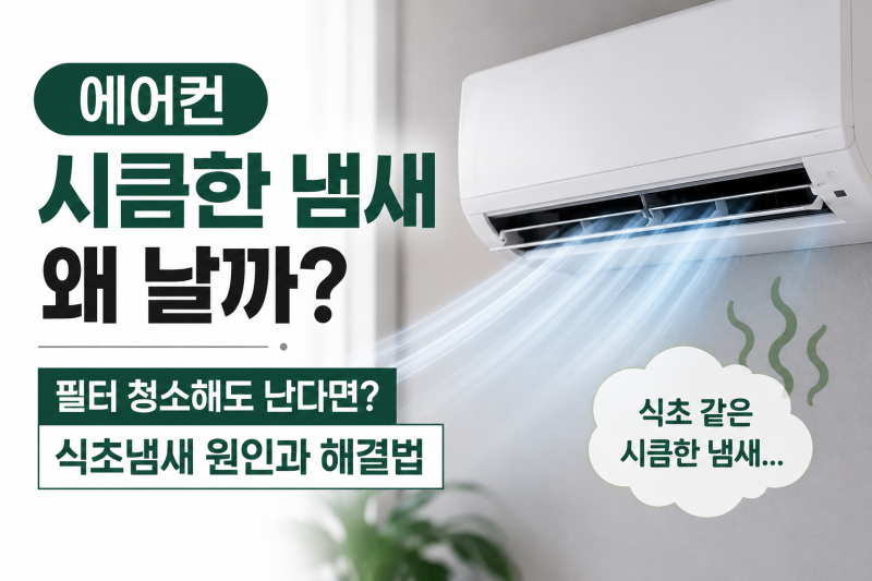 에어컨 시큼한 냄새 왜 날까? 필터 청소해도 나는 식초냄새 원인과 해결법