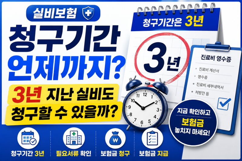 실비보험 청구기간 언제까지?｜3년 지난 실비도 청구할 수 있을까